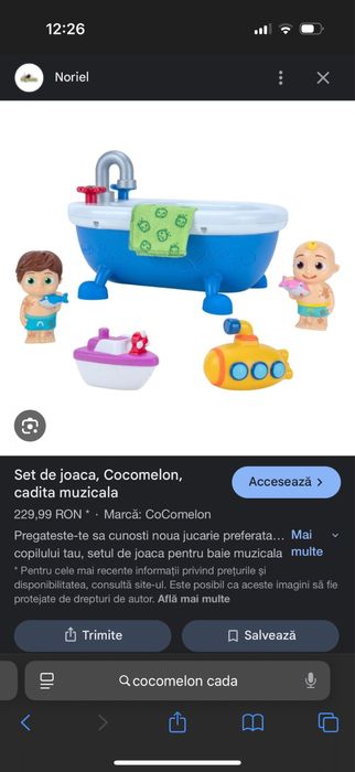 Jucarii Cocomelon Autobuz/cada/lunchbox