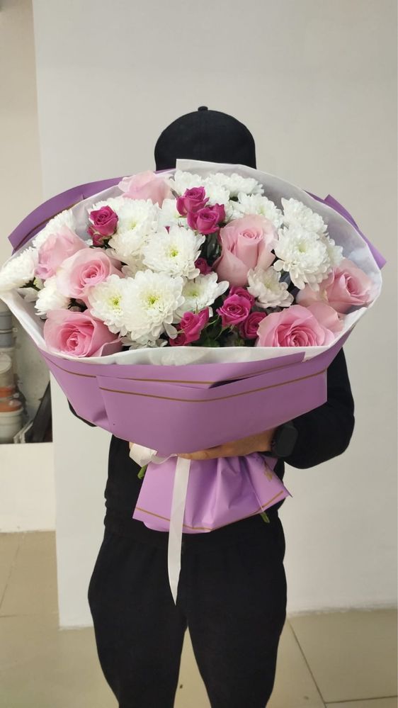 Доставка цветов Астана роза по акцию низкие цены Голладские розы букет