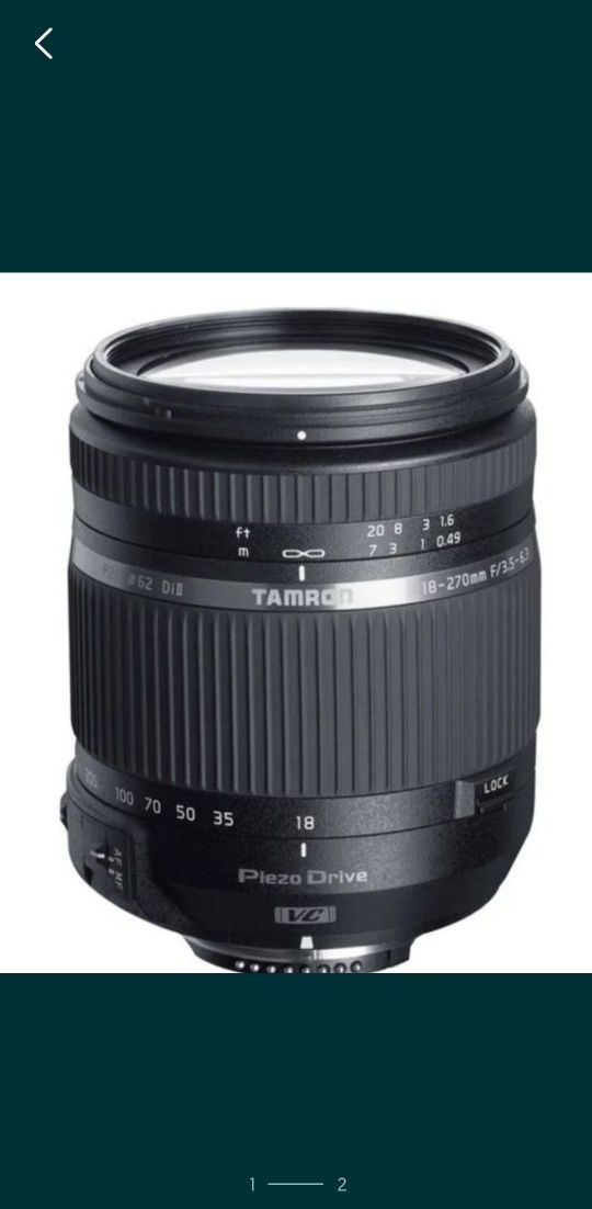 Tamron 18-270mm Obiectiv Foto DSLR F3.5-6.3 Di II Montura Nikon F 3 AN