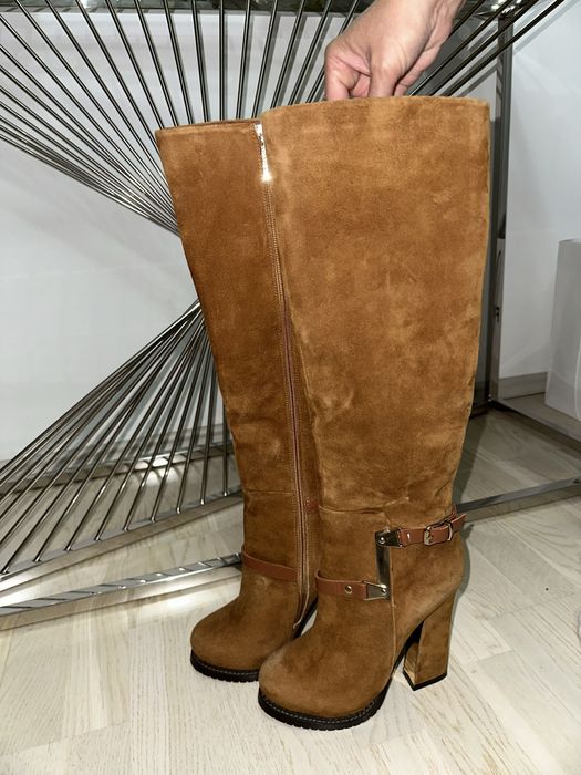 Cizme din piele maro