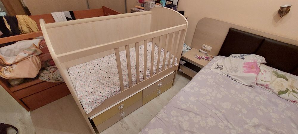 Детско 120×60 легло с матрак и протектор