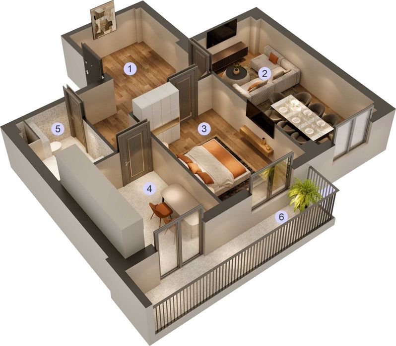 ЖК Mavrid 2-комнатная квартира 62,1 м2. г. Ташкент, Куйлюк массив 5