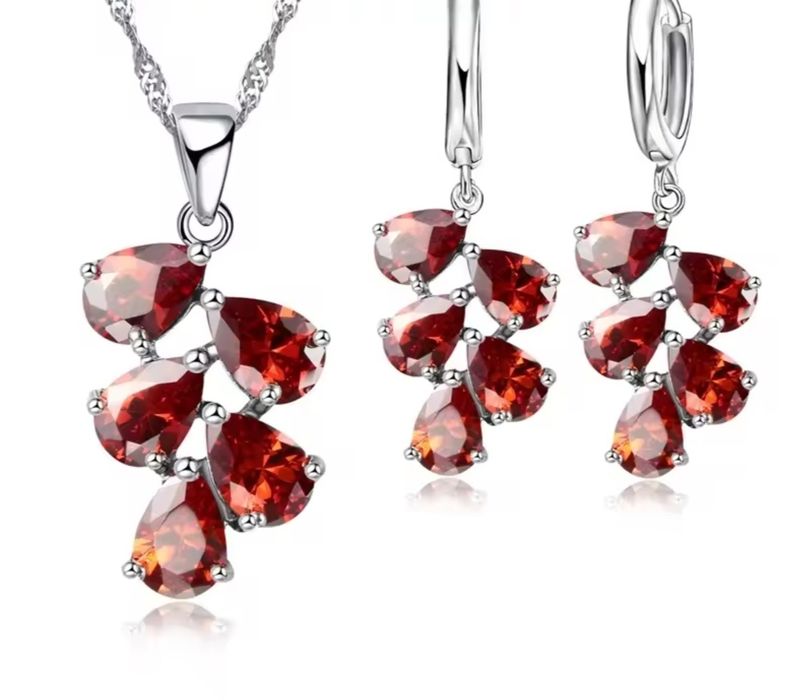 Set de bijuterii S925 cu cristale multicolore