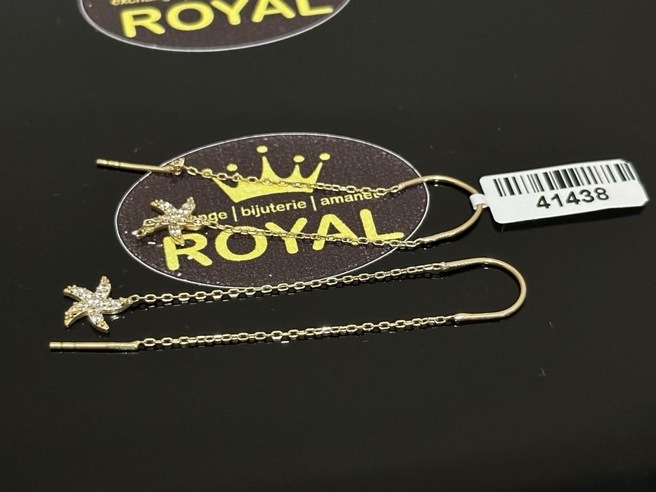 Bijuteria Royal: Cercei aur 14k/1.75 gr