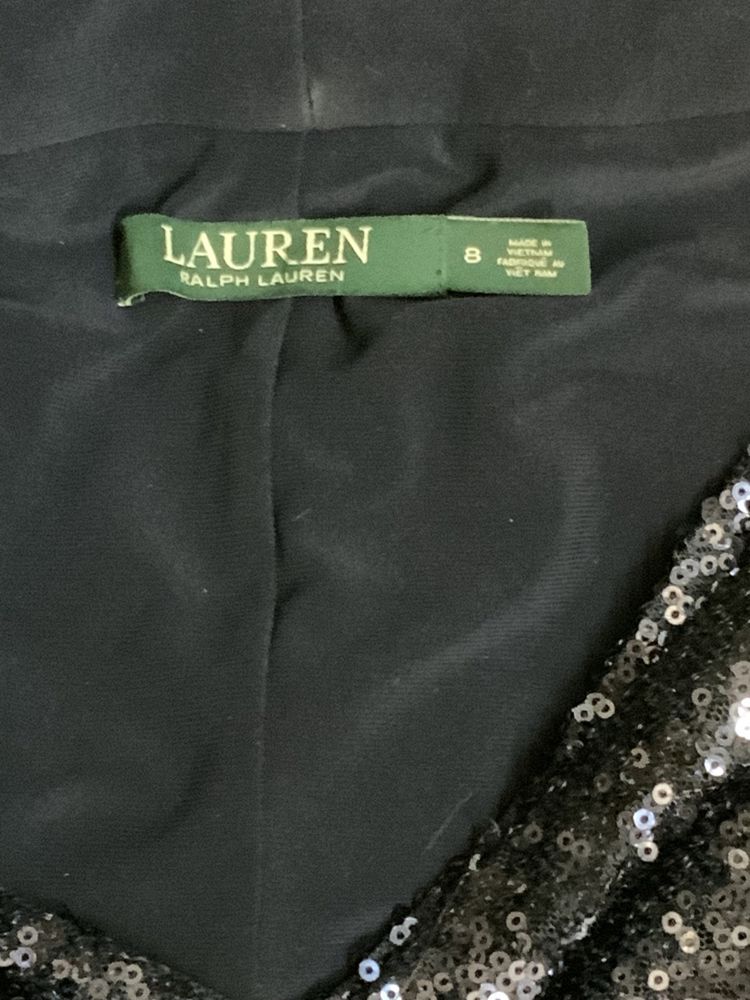 Rochie lunga de seara Ralph Lauren culoare mov cu paiete