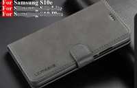Винтажный кожаный чехол на Samsung S10e