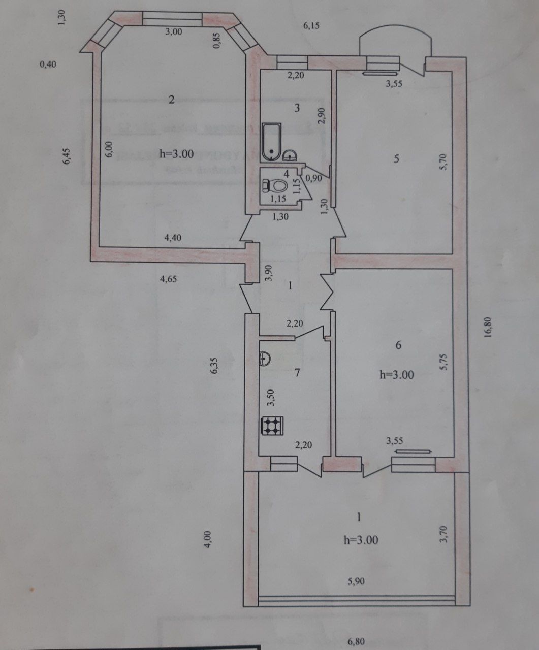 Qarshi shahar markazidan 118 kv.metrli 3 xonalik 3-qavat uy sotiladi!