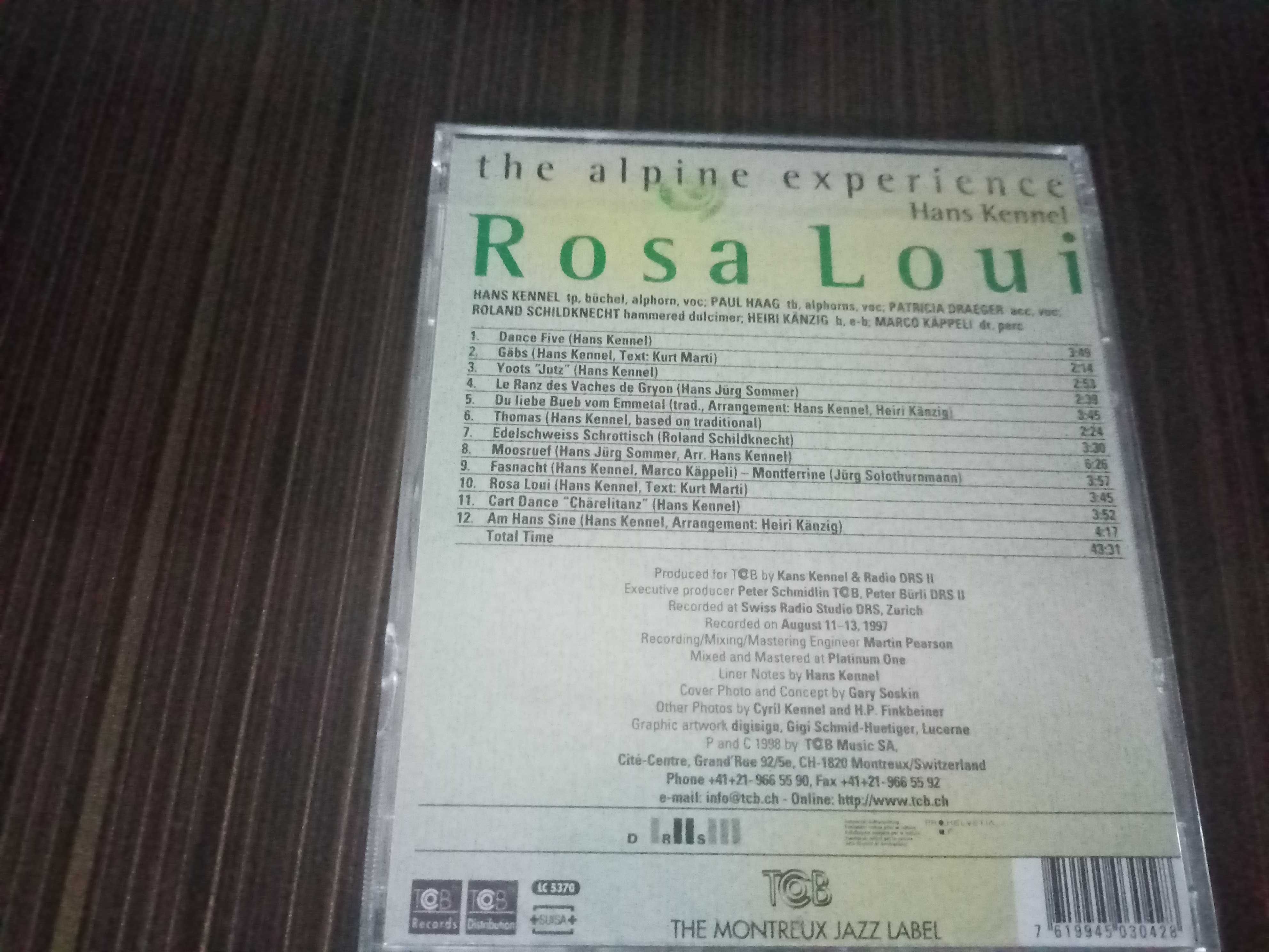 Новый запокованный. Альбом- диск с 12 песнями Rosa Loui - Hans kennel