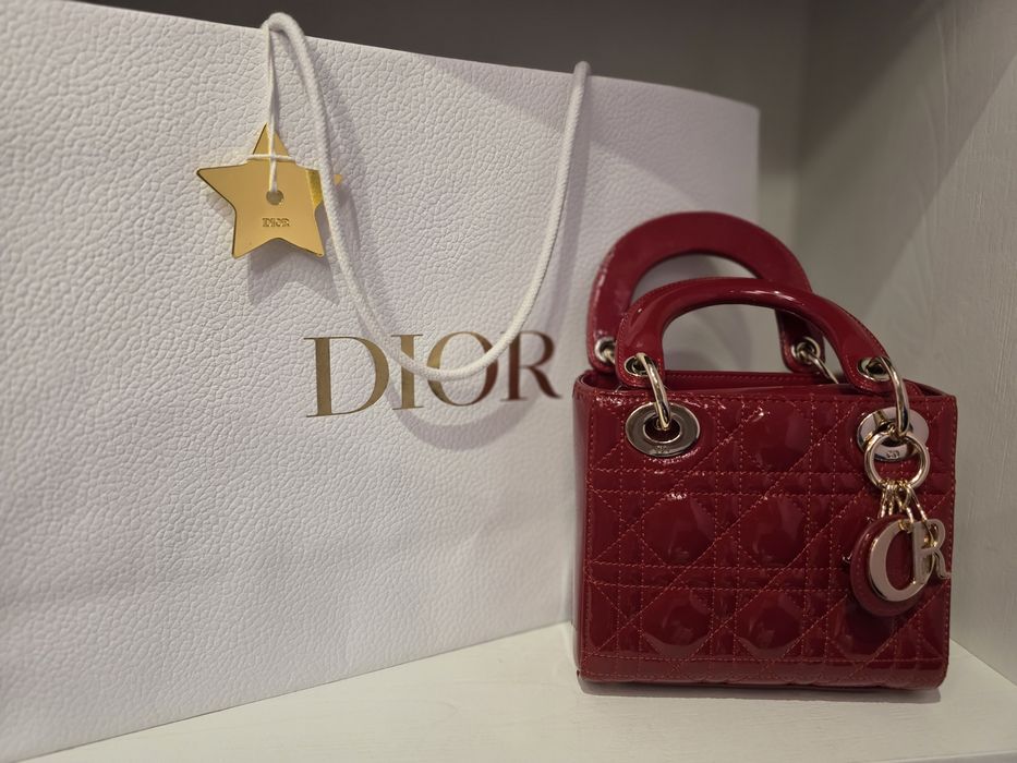 Dior lady bag red