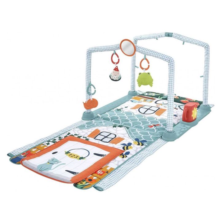 Salteluta activitati FISHER PRICE 3 in 1 casuta, Crawl & Play, 0 ani+