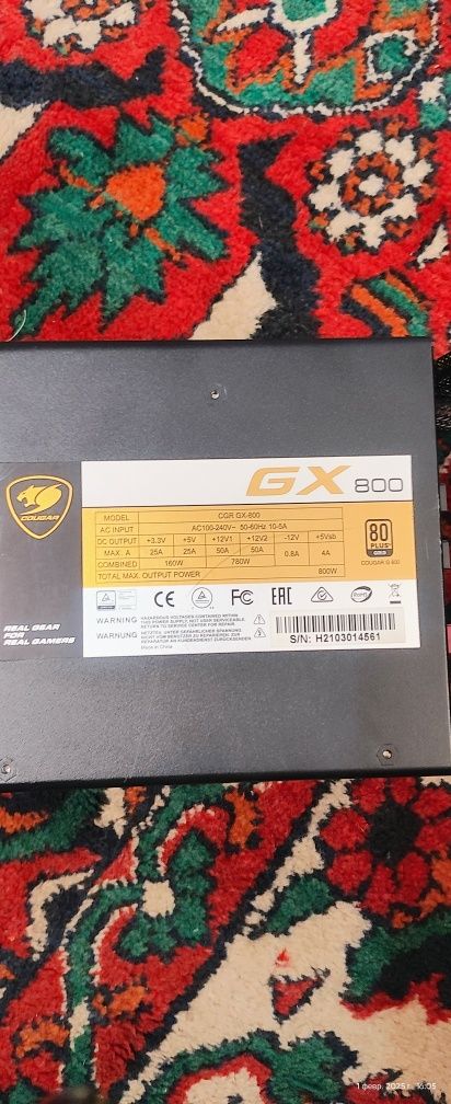 Продам блок питания cougar gx 800 w