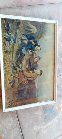 Продавам Руска картина на която са изобразени Руски ловджии.