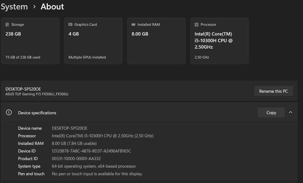 ASUS TUF Gaming F15