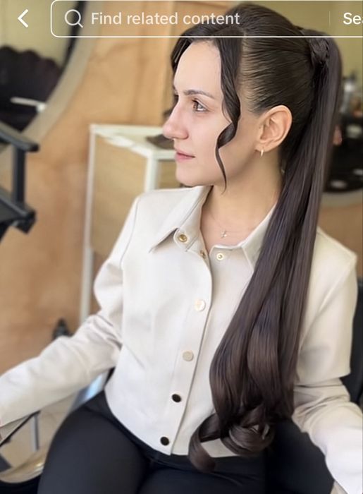 Конска опашка екстеншън тъмно кафява на ластик