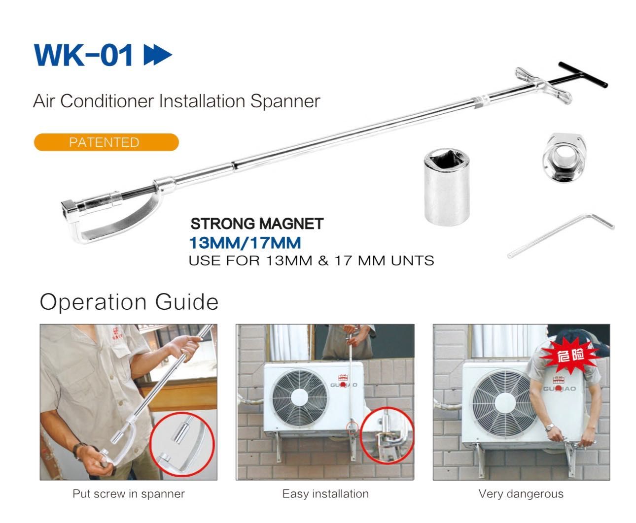 Cheie de instalare aparate de aer conditionat WK 01