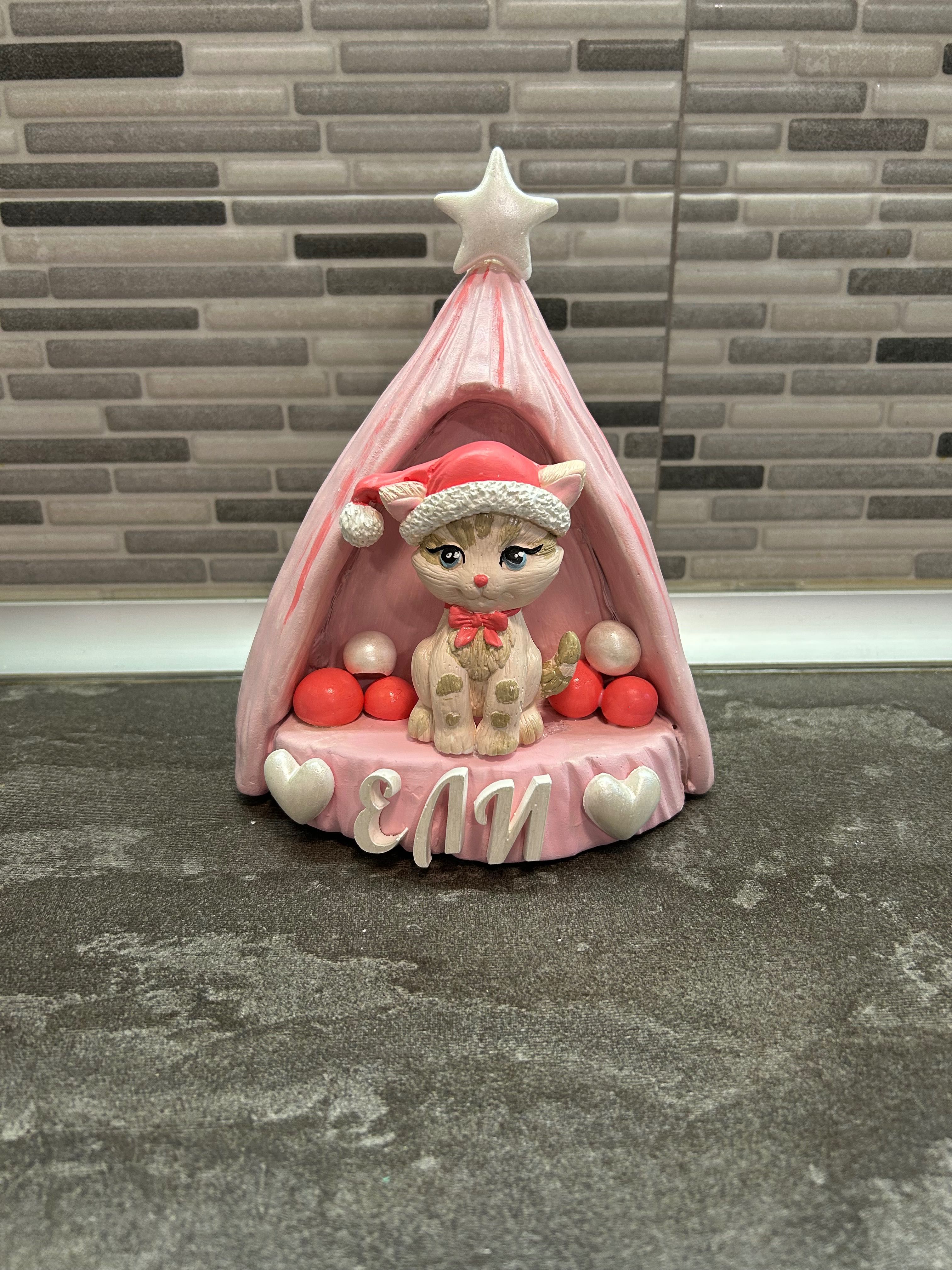 Детска лампа палатка с коте