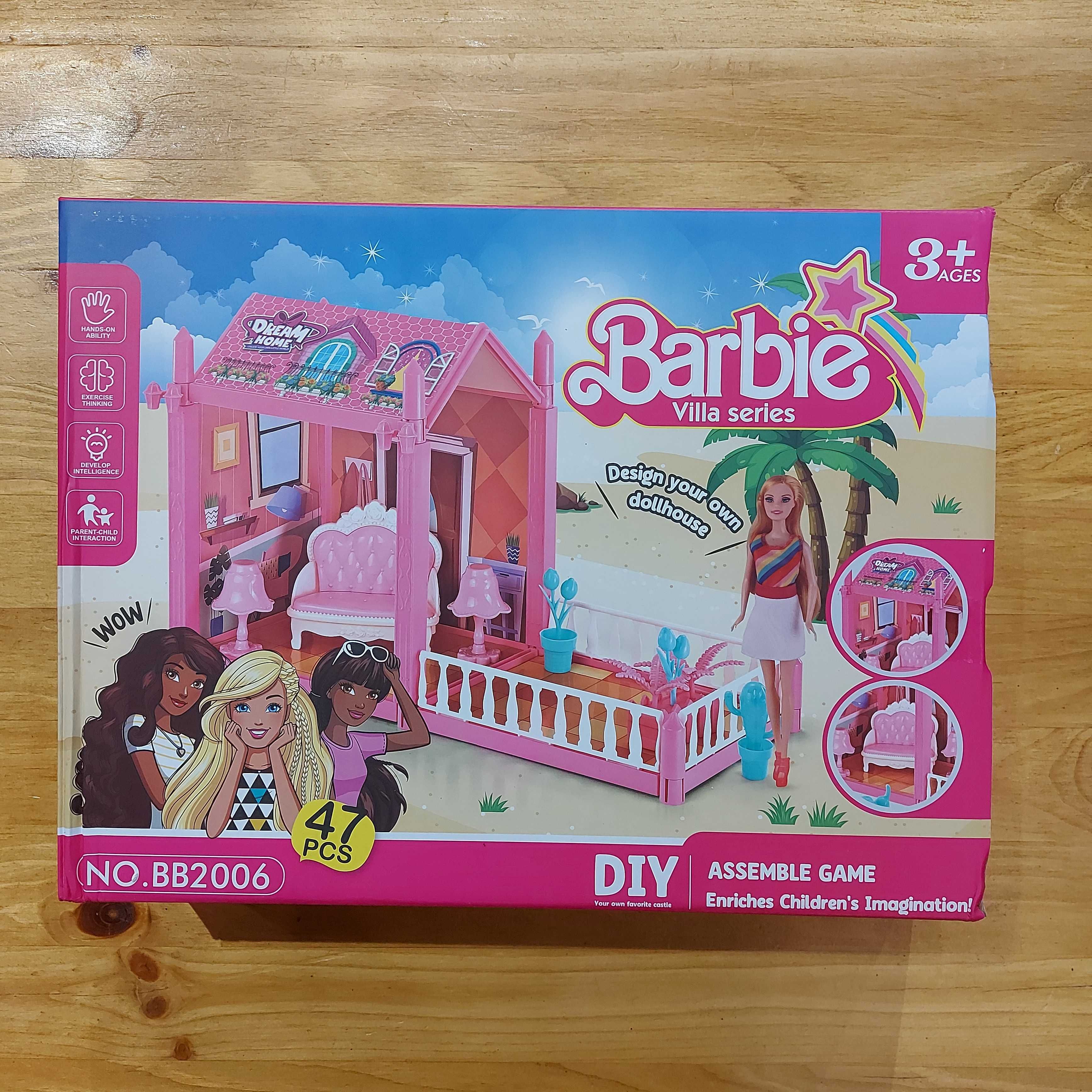 Кукольный домик "Barbie" с мебелью и аксессуарами. Домик для кукол.