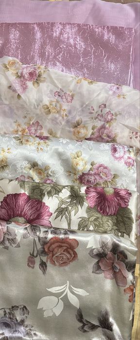 Продам шторы и скатерть с салфетками б/у