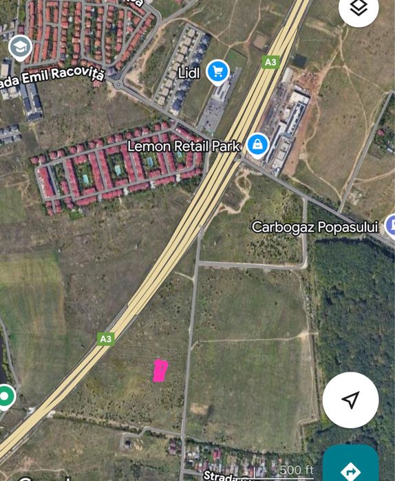 Teren intravilan  1000 mp Rond Popasului Pipera/ Lidl