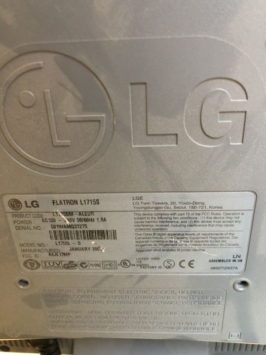Lg flatron 1715S si hp1940
