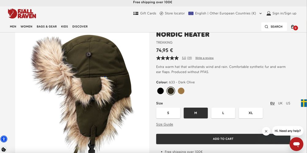 Căciulă Fjallraven Nordic Heater unisex marimea M