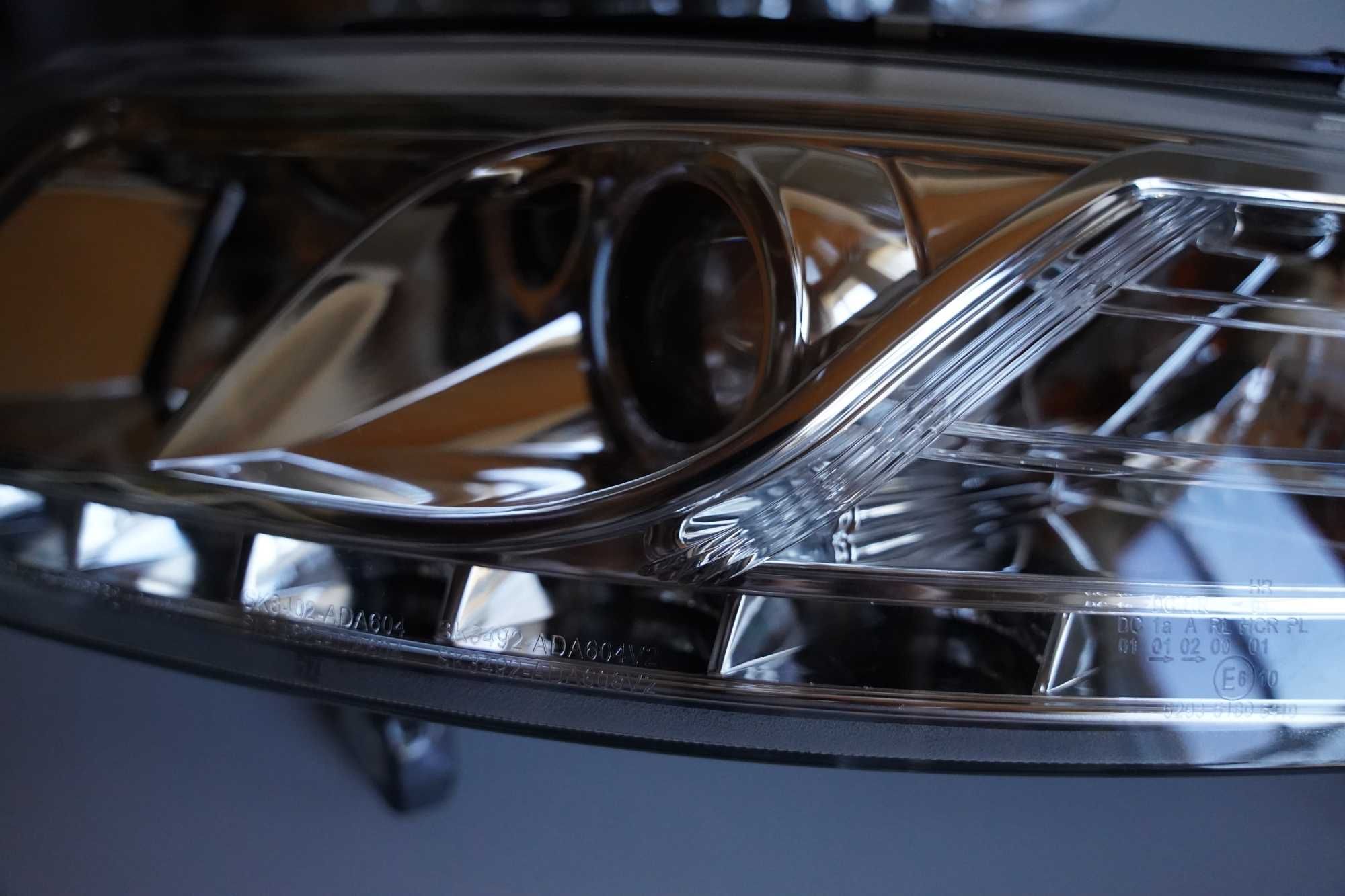 Фарове Ауди А6 Ц6 4Ф ЛЕД дневни светлини Audi A6 C6 4F 04-08 Кристални