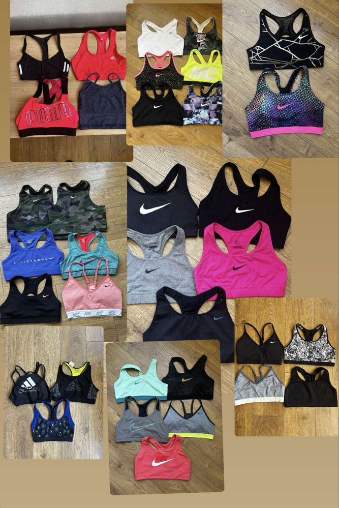 NIKE /Under Armour / Adidas - 400 броя дамски бюстиета   блузи клинове