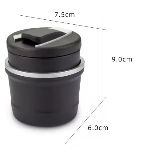 Scrumiera auto universala, iluminata LED, cu capac