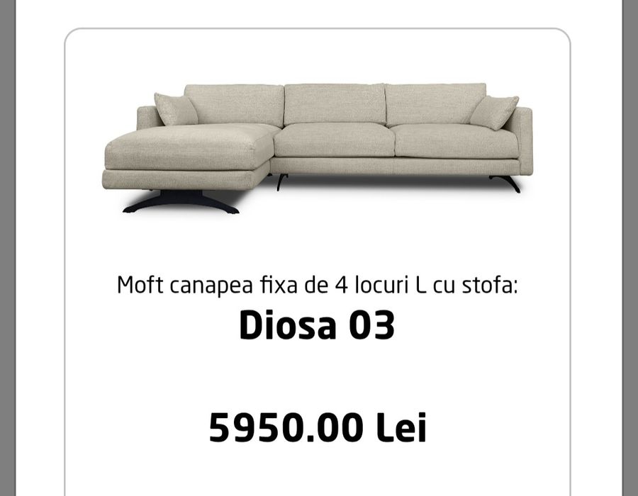 Vând canapea Moft 4 locuri  Aramis