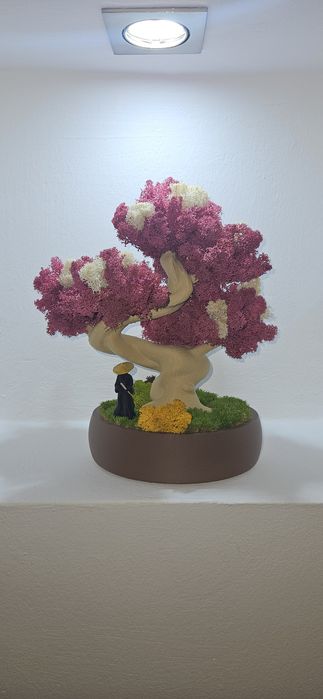 Bonsai din Pla printabil si licheni stabilizati
