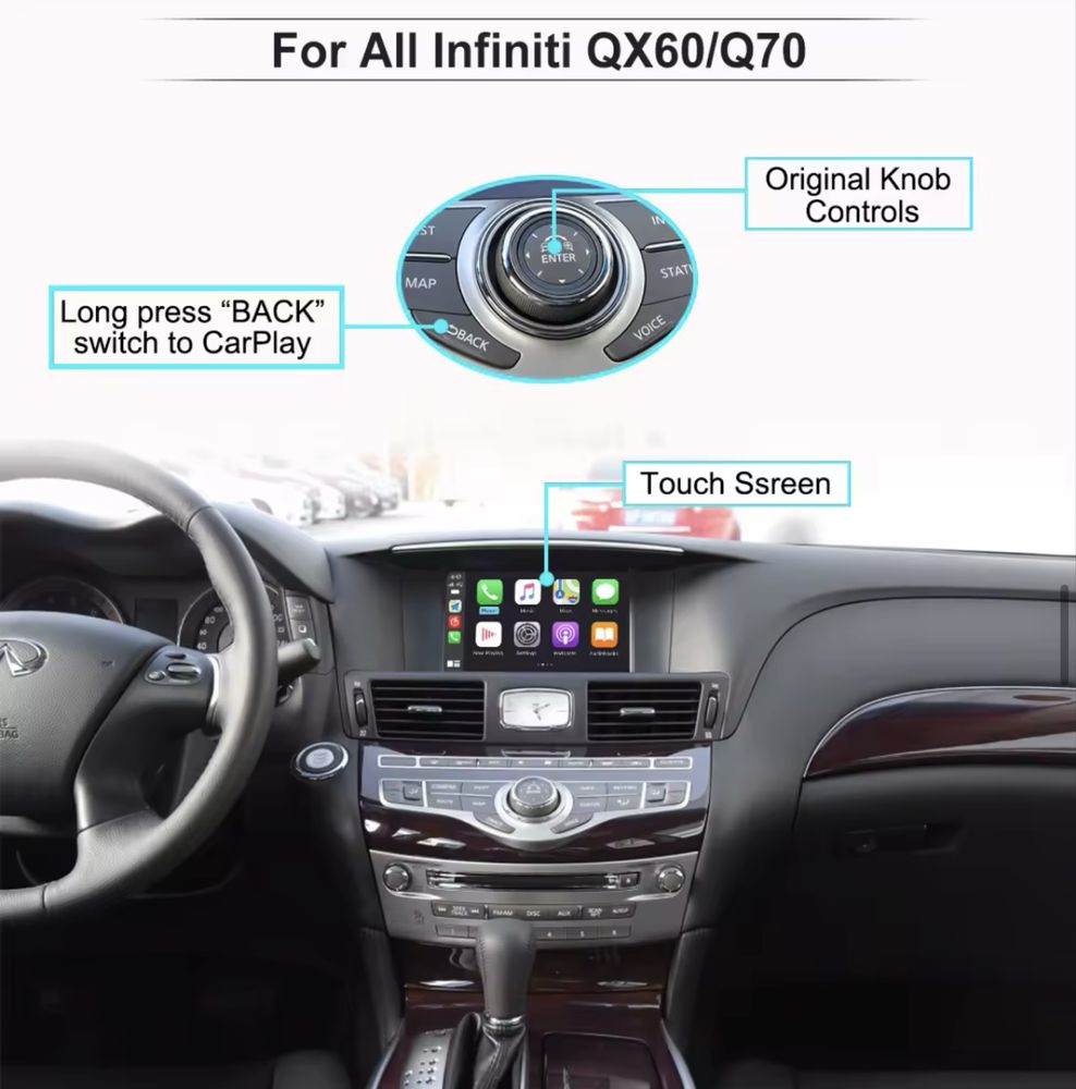 Навигация за infiniti q50 q60 q70 q50L 2014-2019 / carplay /