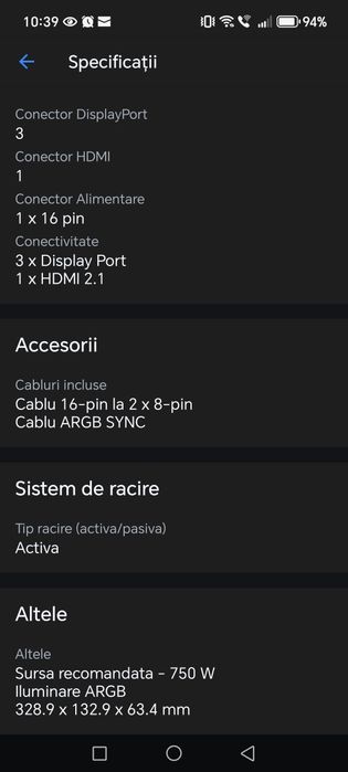 Placa video Palit RTX 4070 GamingPro, 12GB GDDR6X, 192-bit