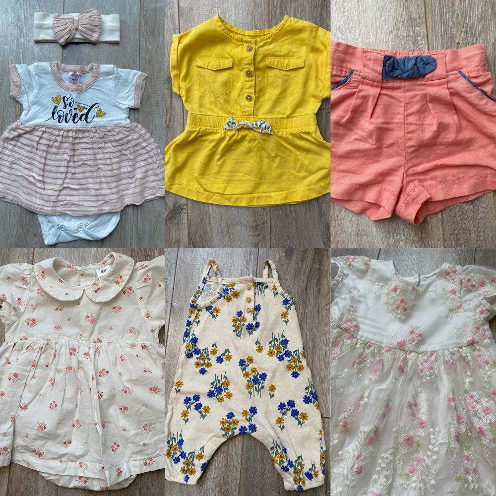 Дрешки за момиченце, 0/3м, в отлично състояние. Марки Окаidi, H&M и др