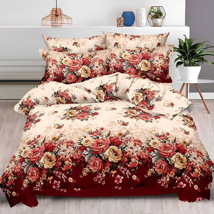 Двулицево спално бельо с ластик, 6 части