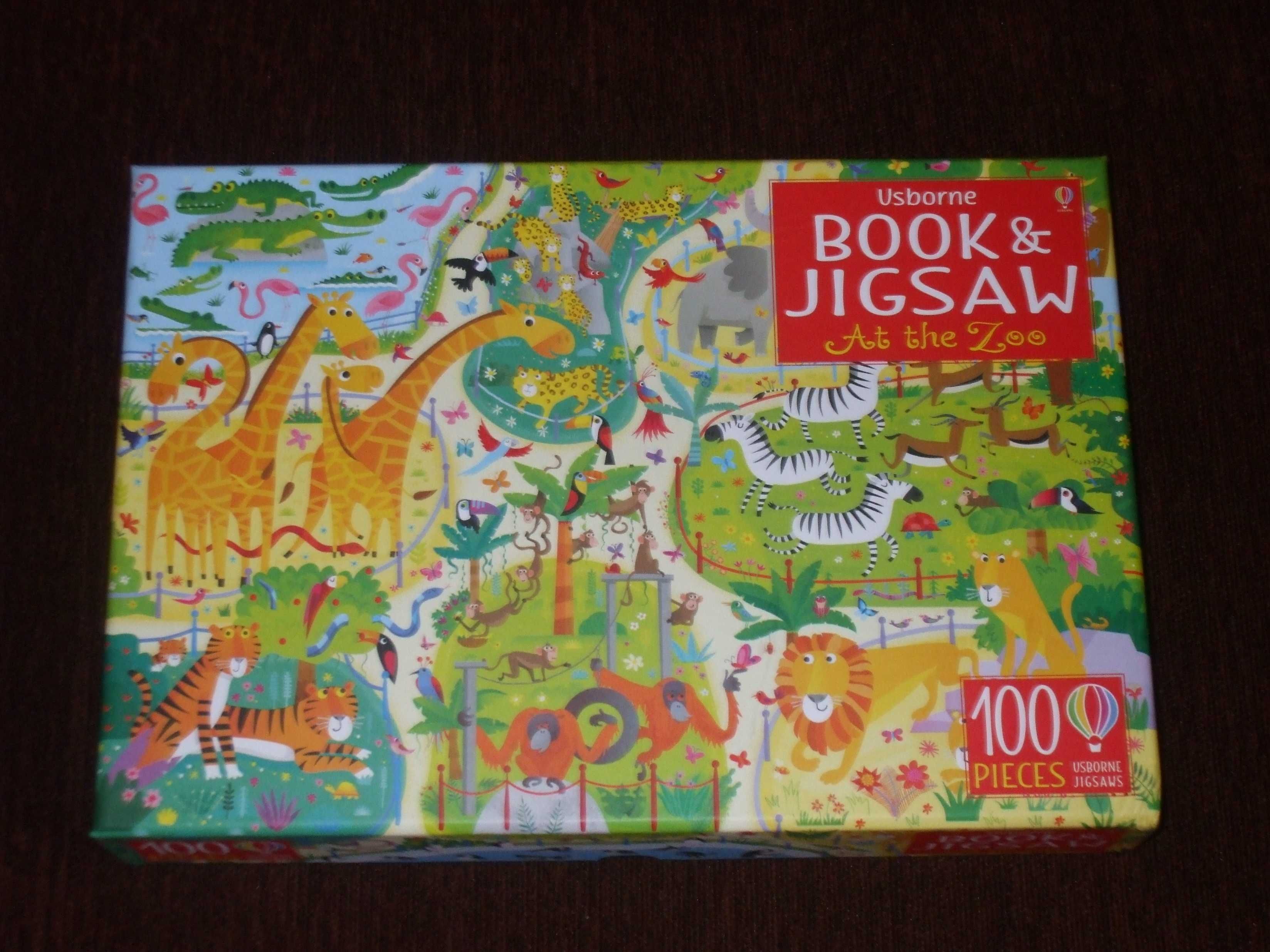 Puzzle si carte   At the zoo-  Usborne
