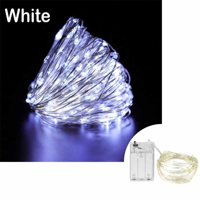 Мини LED /диодни/ лампички на батерии - 3 метра