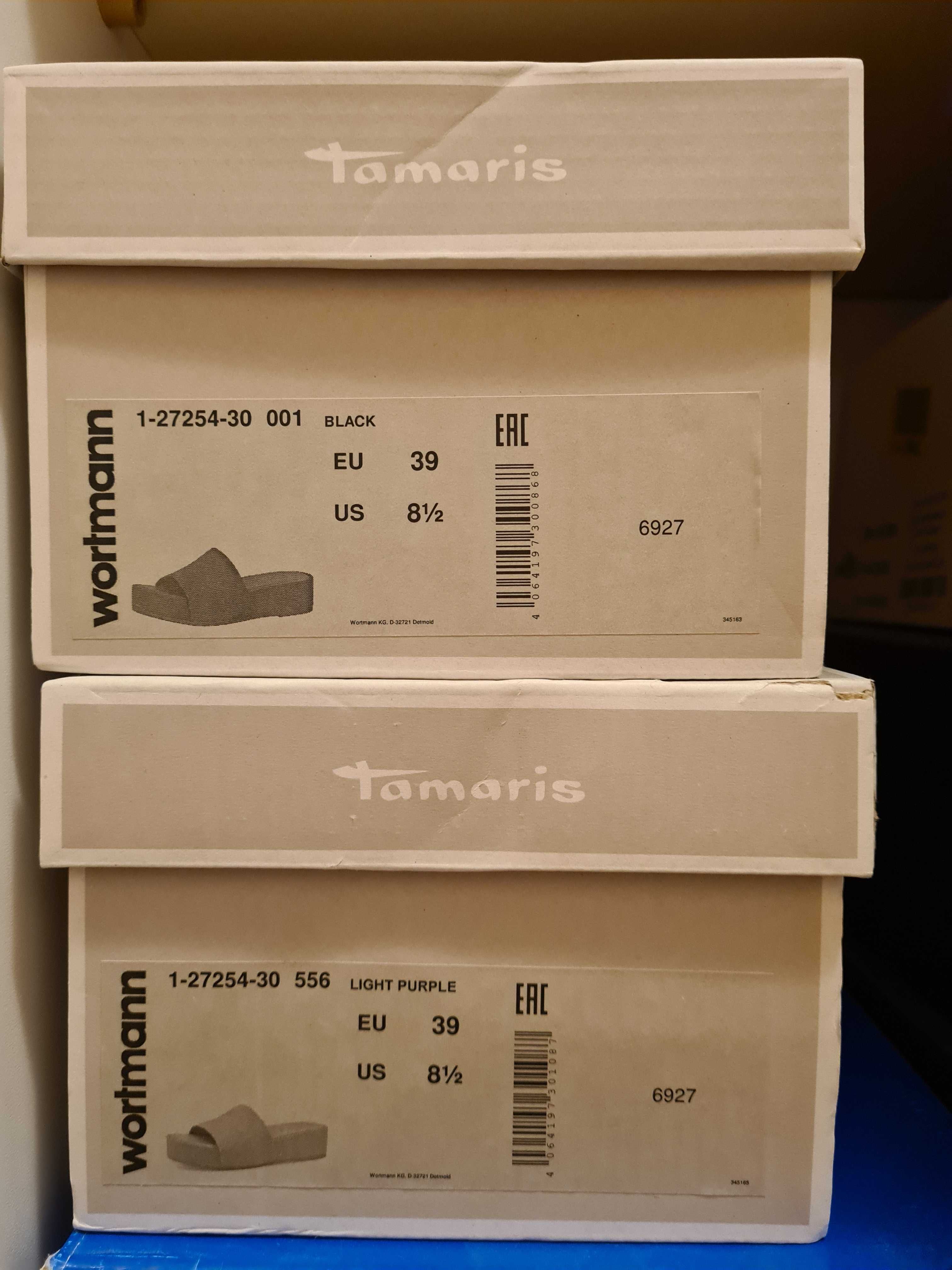 Намалени! Нови Tamaris чехли ест. кожа 39н с кутия