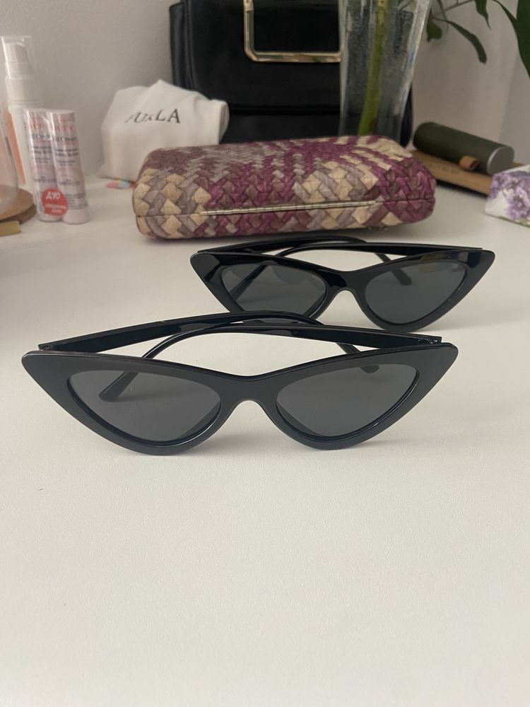 Черни слънчеви очила “котешко око”