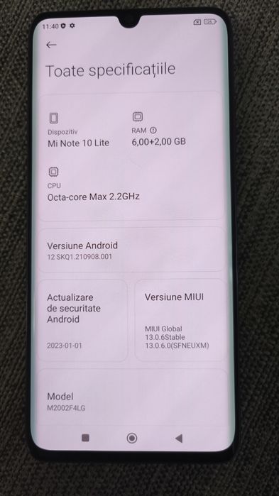 Xiaomi mi note 10 lite