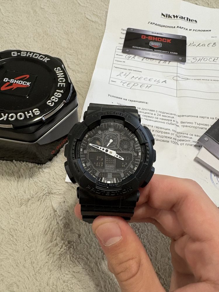 Продавам ГАРАНЦИОНЕН G SHOCK GA-100-1A1 (нов)