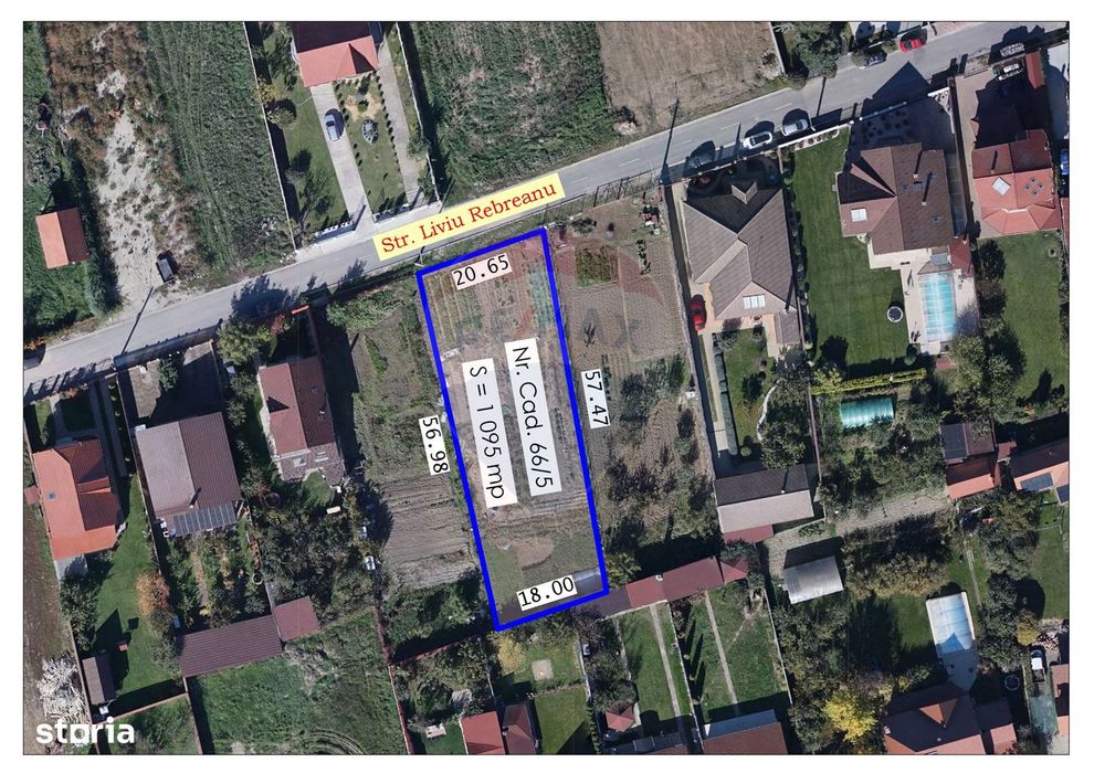 Teren 1,095mp Sânmartin, Beverly Hills / Strada Liviu Rebreanu