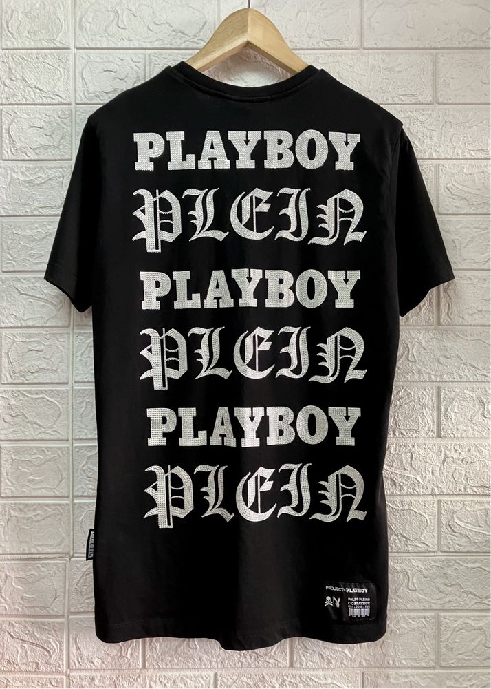 PHILIPP PLEIN x PLAYBOY Victoria Silvstedt Crystals T-Shirt Black