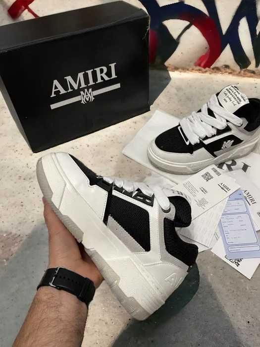 Adidasi Amiri MA-1 Negru-Alb / Low top sneakers