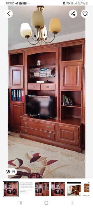 Biblioteca Florenta lemn masiv