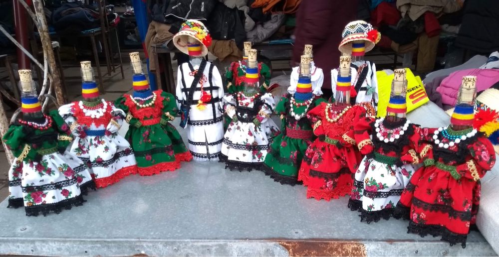 Sticle artizanale imbracate port popular Cadou!