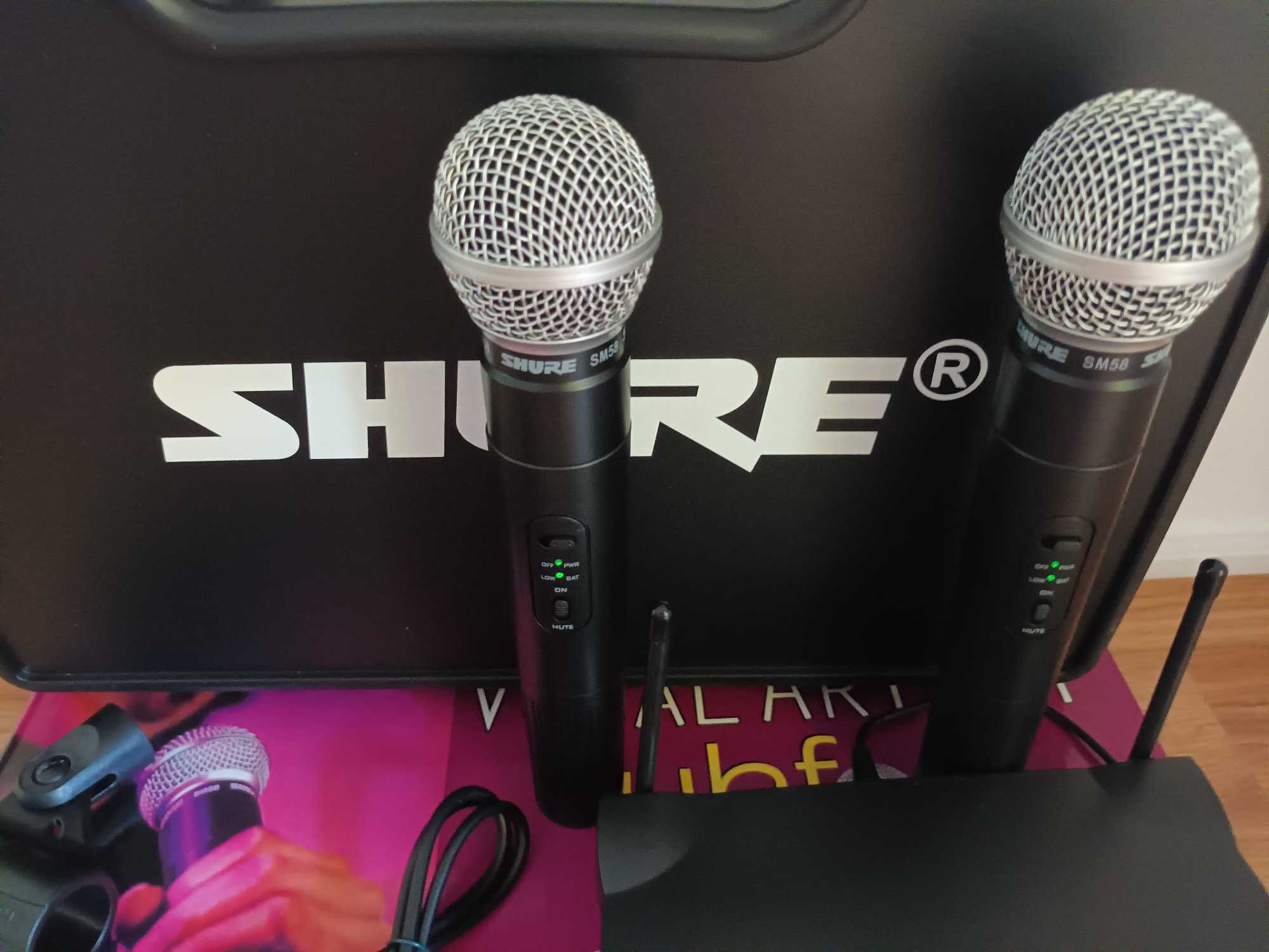 Microfoane profesionale Shure SM 58 set X2 Karaoke Sedinte Biserica