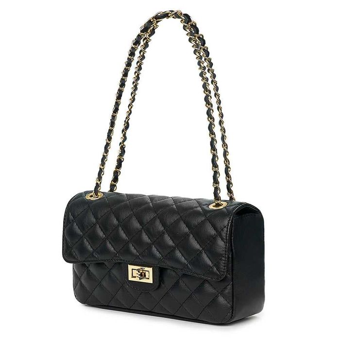 Италианска дамска чанта от естествена кожа