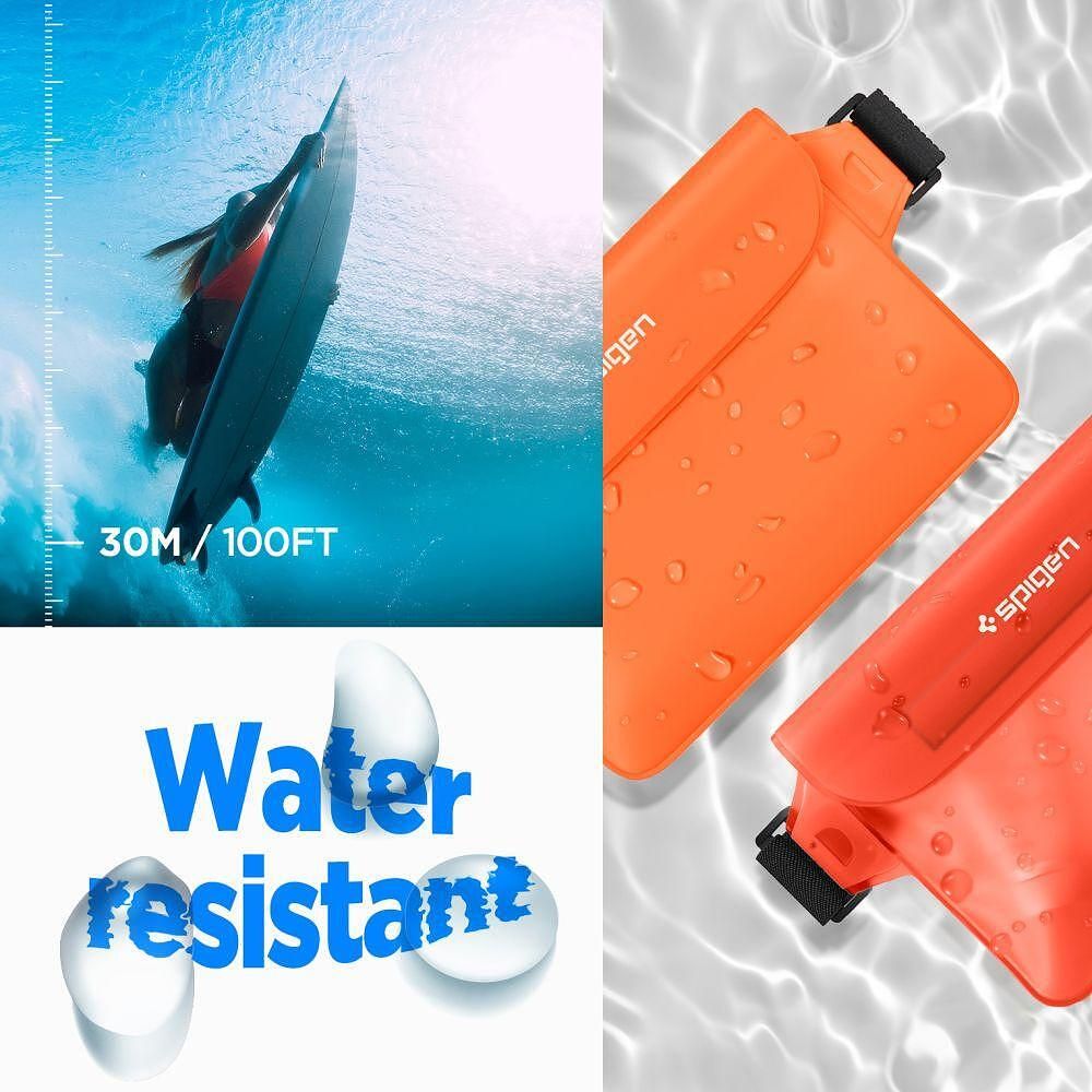 Универсална водоустойчива чанта spigen a620 orange 2 pack