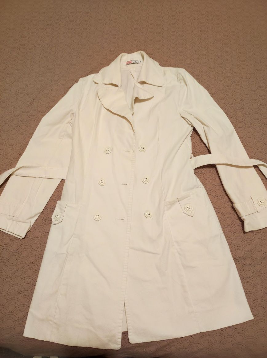 Palton alb subțire Flo&Jo