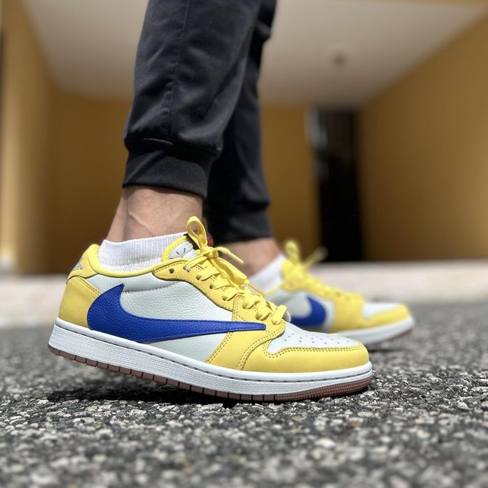 Кроссовки Nike Air Jordan 1 Travis Scott canary